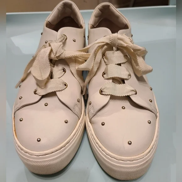 AGL women's Italian leather plate-forme sneakers size 36 or 6 us - Picture 3 of 13